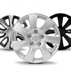 ABS Wheel Cover (Taiwan) - 80-1293 - Silver with Chrome Ring (13")